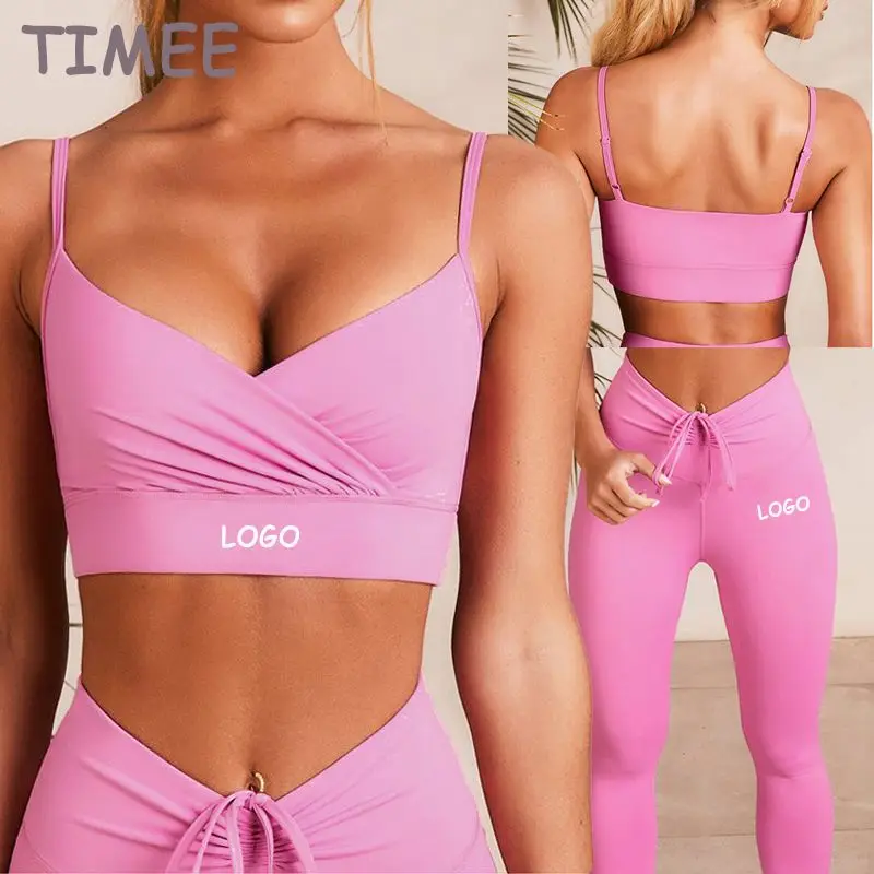 

2021 workout sets panties and bra sets sexy leggings high quality yoga active wear set, As shown or customized