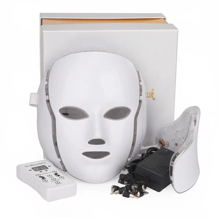 

7 Seven Colors Transforming Beauty In1 Rejeuvenating Silicone Red Light Photon Neck Led Pdt Face Mask