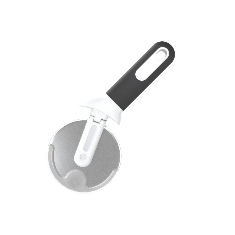 

Black Detachable Safe Storage with Protective Guard Ultra Sharp Stainless Steel Slicer Soft-touch Handle Pizza Cutter Wheel