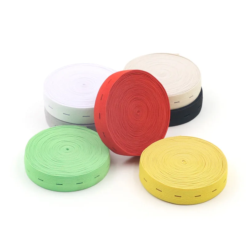 

Wholesale Special Design Widely Used Elastic Band Colorful Adjustable Buttonhole Elastic Band