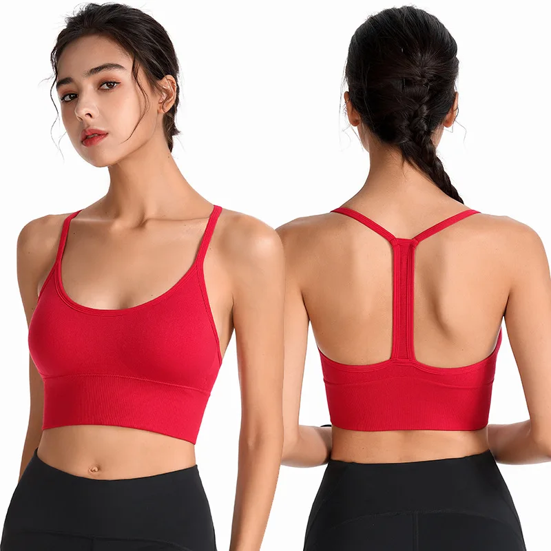 

hot sale 2XL yoga seamless bra tops women cute plain high elastic spandex bra workout sport tops gym running bras