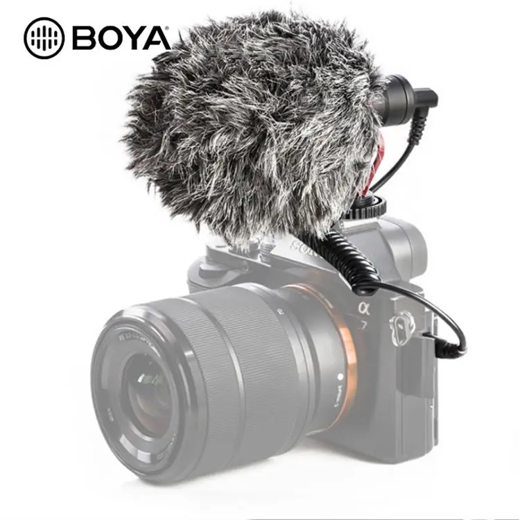 

Boya By Mm1 camera DSLR camcorder smartphone condenser microphone for video live broadcast recording, Black