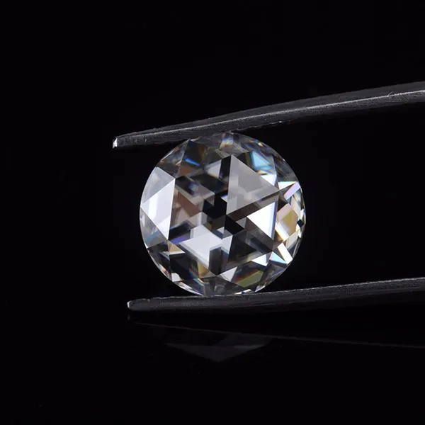 

Wholesale fancy shape stones rose cut diamond moissanite, White