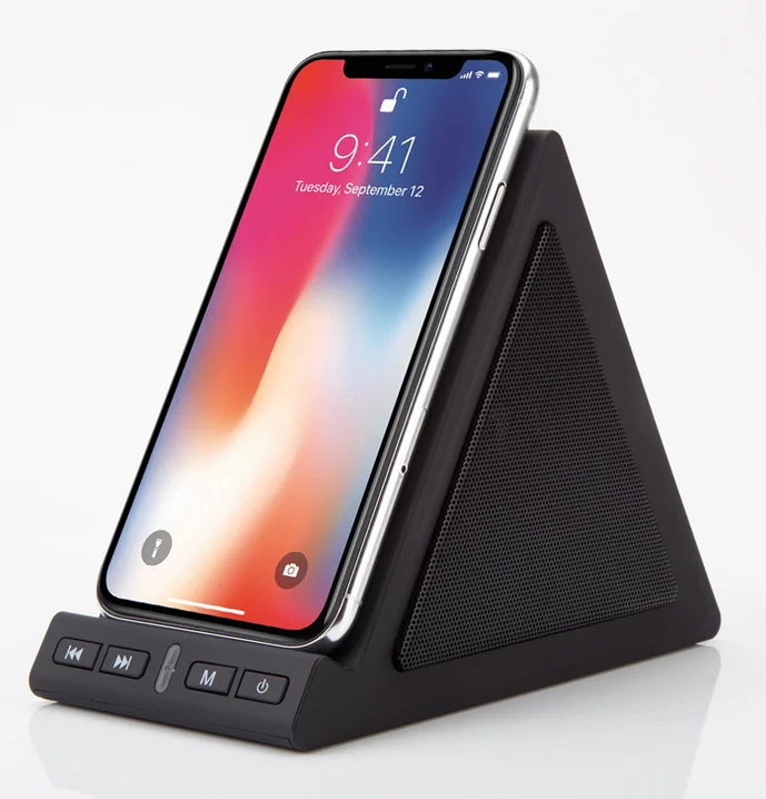 

Fast Wireless Charger 5W Blue Tooth Speaker Wireless Charging Stand with Mic Hands Free Call FM TF Compatible iPhone8 to Iph12