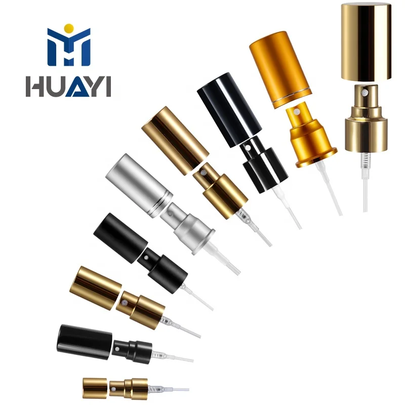 
HUAYI Sale 11mm 12mm 13mm 14mm 15mm 18mm 20mm 24mm 28mm Aluminum plastic perfume pump cosmetic fine mist sprayer 