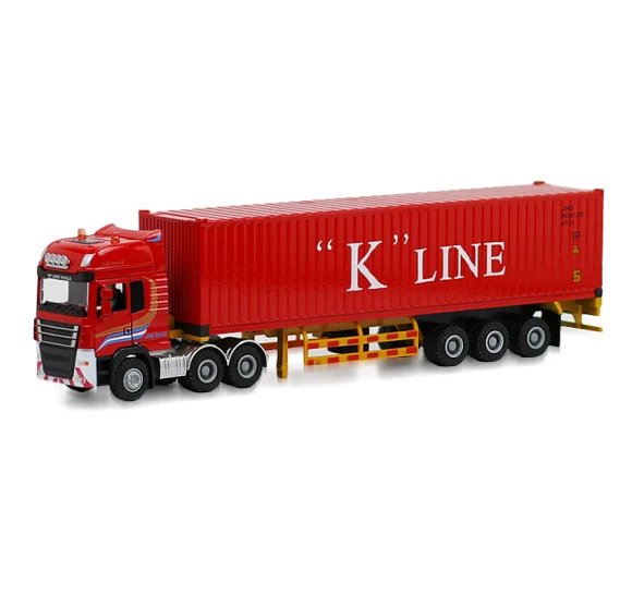 

1:50 Container Truck Model Of Alloy Trailer For Semi-trailer Container Truck For Boy Toy Modelo Diecast Toy Vehicles