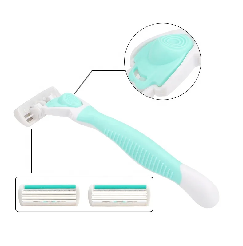 

High Quality Rubber Handle Stainless Steel Bikini Lady Razor Straight Razor Disposable Razor