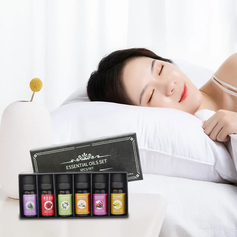 

OEM/ODM Aromtherapy Essential Oil Welcome Blend Essential Oils Gift Set Breathe Sleep Anxiety Mood Energy