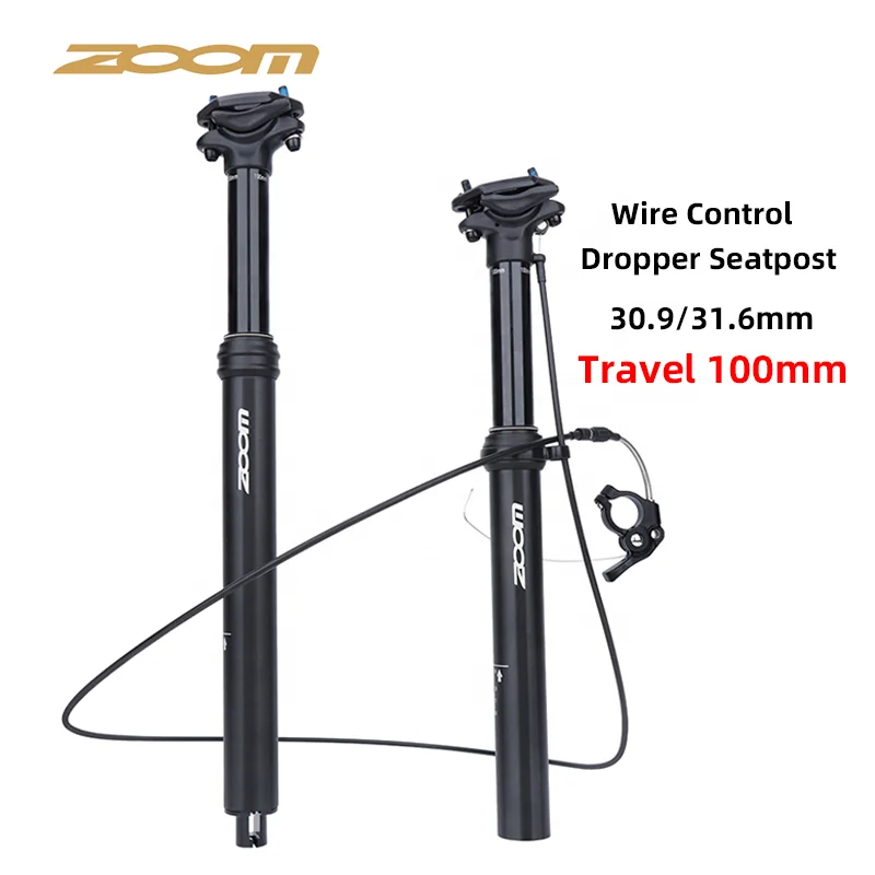 

Zoom Dropper Seatpost With Remote Lever 30.9mm 31.6mm Control Seat Post Height Adjustable Cycling Seat Tube