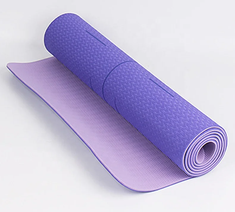 

TY Yoga Double Layer Non-Slip Mat Yoga Exercise Pad with Position Line For Fitness Gymnastics and Pilates Natural Rubber Yoga, Customized color