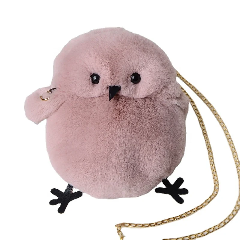 

deary fashion messenger bird faux fur bag, 10 colors