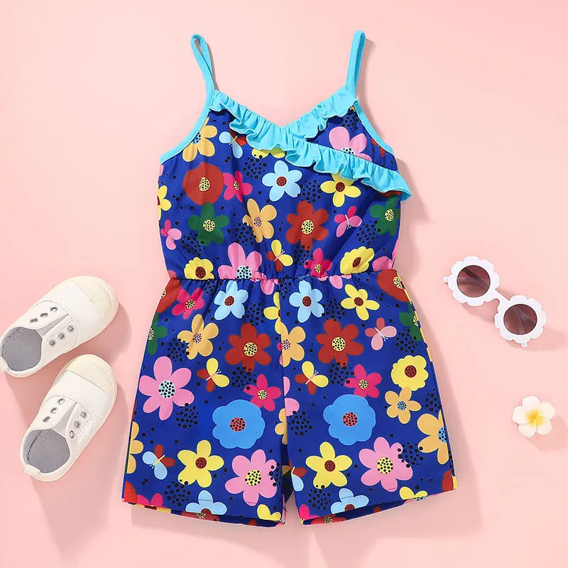

Baby Cotton Sleeveless Suit Cotton Summer Clothing for Infants and Newborns Floral Romper Jumpsuit, Picture
