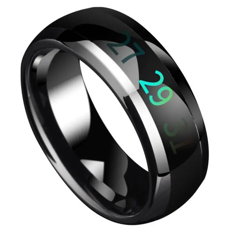 

Stainless steel Smart Ring temperature ring temperature intelligent temperature sensing titanium steel couples ring