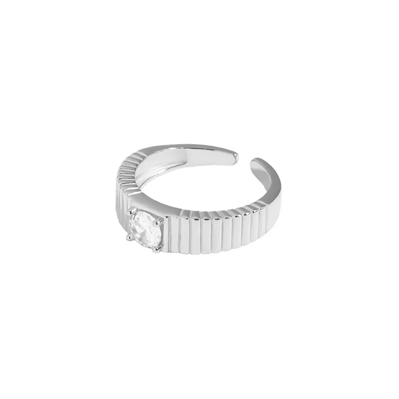 

VIANRLA 925 Sterling Silver Irregular Minimalist 18K Gold Rings Open Ring For Women Support Dropshipping