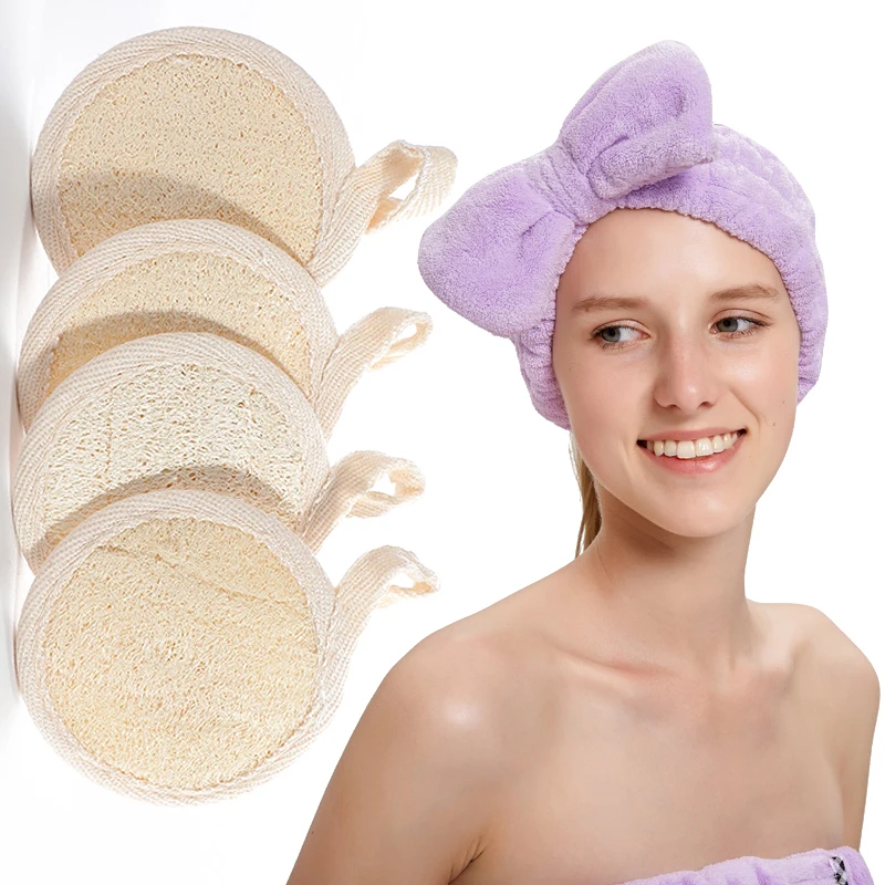 

Custom Spa Headband Butterfly Bow Hairband Women Facial Makeup Headband Soft Coral Fleece Head Wraps For Shower Washing Face
