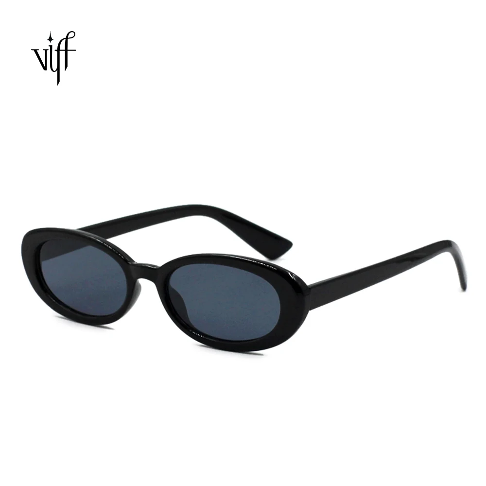 

2021 VIFF HP18741 Trendy Vintage Oval Sun Glasses Korean Magnifying OEM UV400 Oval Round Shape Sunglasses