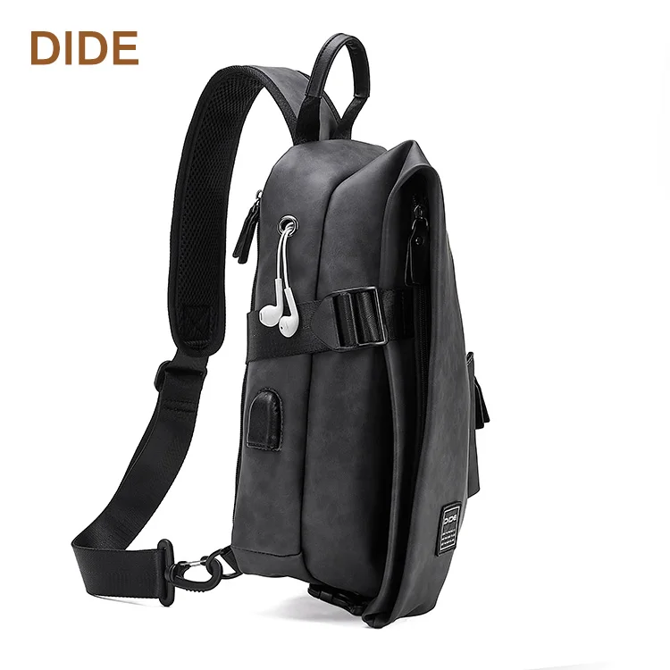 

DIDE waterproof leather shoulder chest bags for men