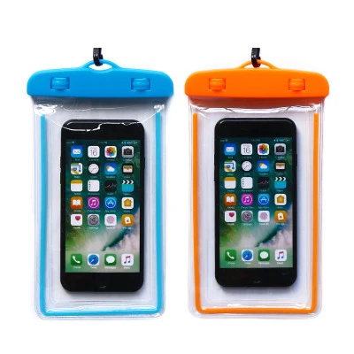 

Universal waterproof mobile Phone Case Luminous phone bag Outdoor sports hanging neck For iPhone Samsung waterproof phone case