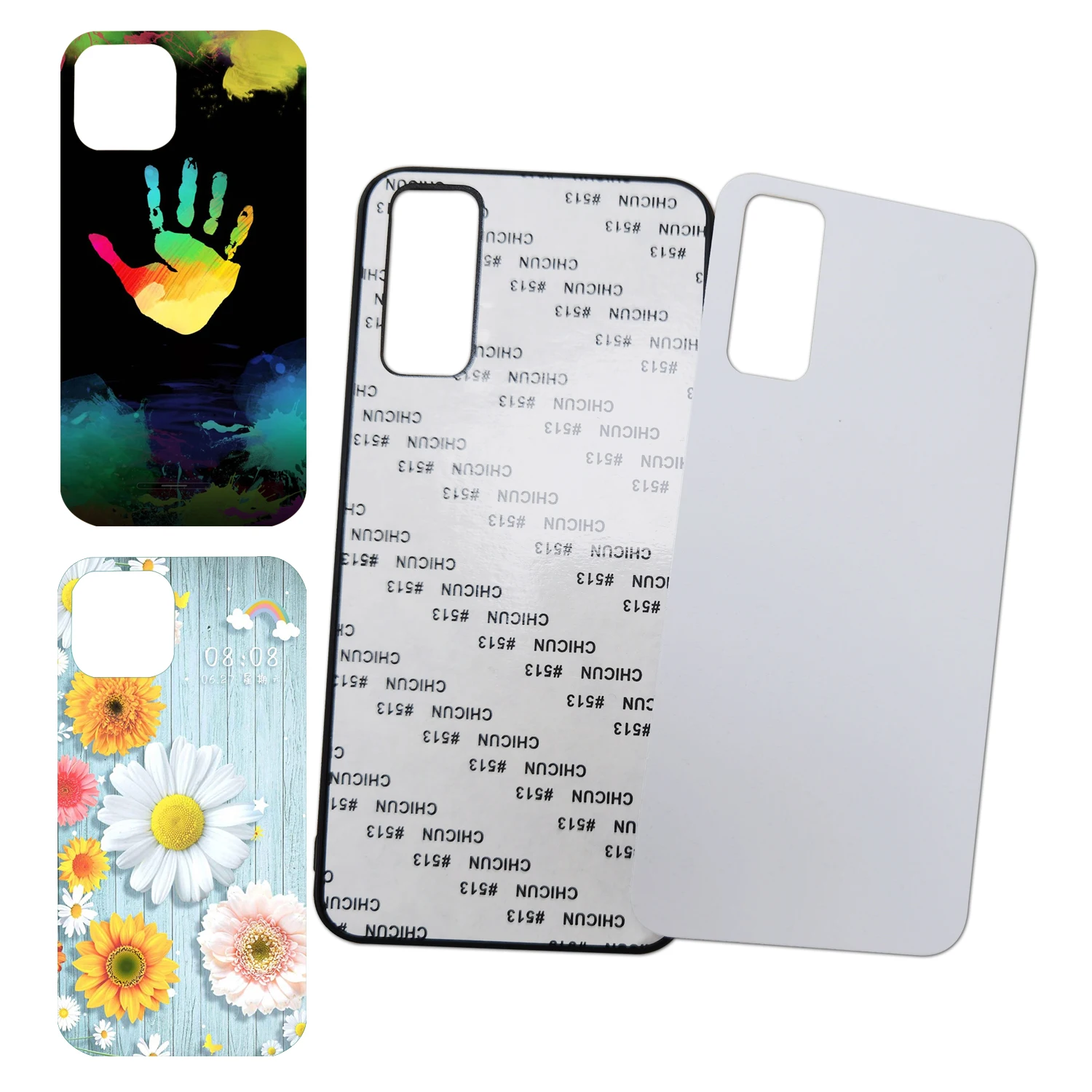 

Hot sale 2D Sublimation blanks TPU+PC+ Aluminum Phone case back cover For Vivo Y20 Y20s, White