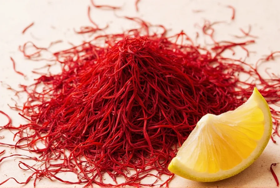 Teaspoon measuring saffron strands