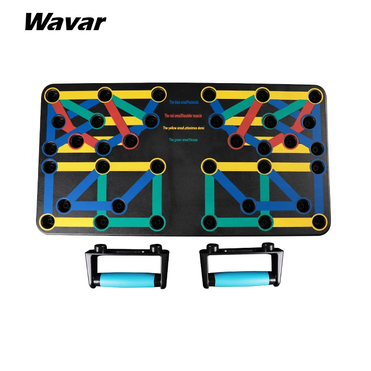 

25-Function Push Up Board Strength Training Power Press Push Up Board Adjustable Push-up Stands, Black