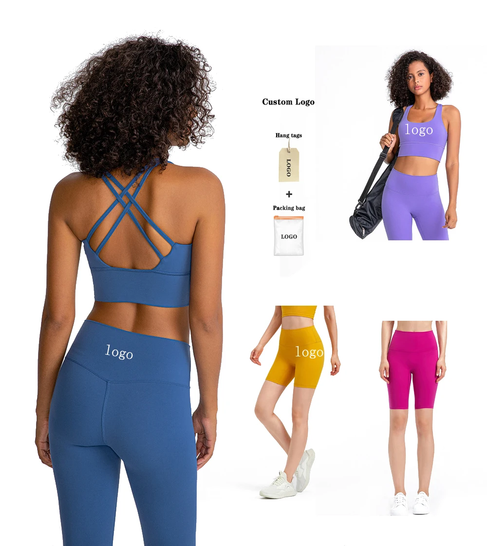 

Custom Gym yoga clothing suit Workout Set New Design yoga shorts for woman, Picture