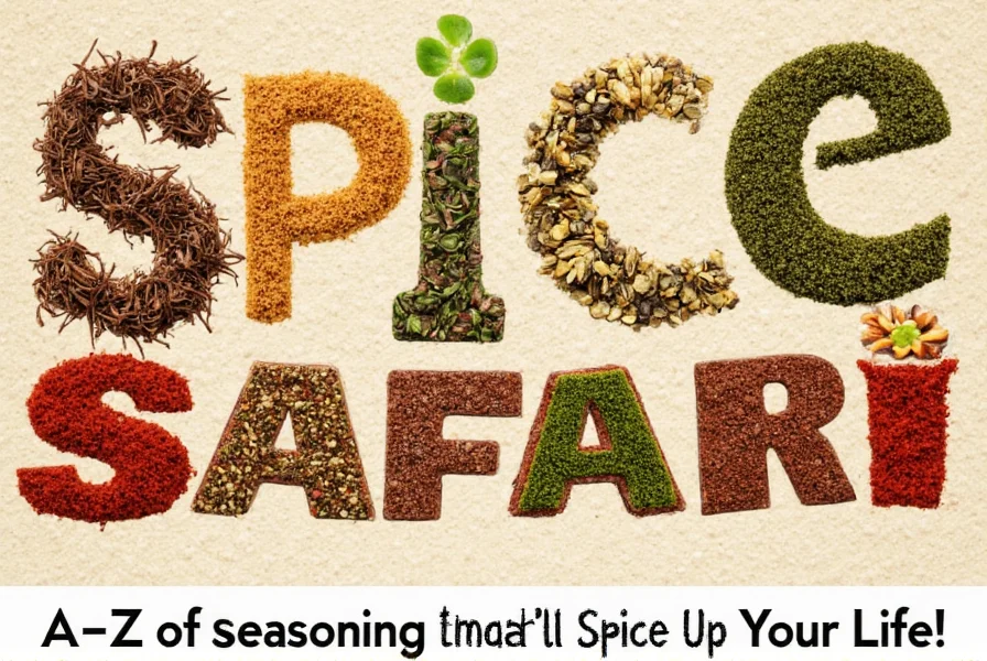 Seasoning alphabet wall with jars from A to Z