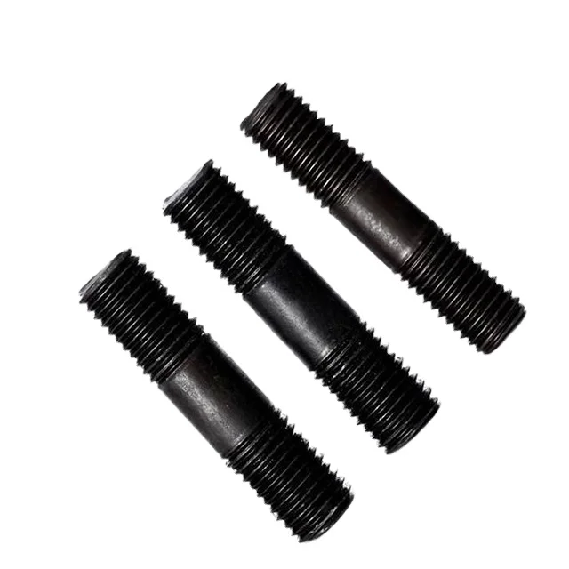 
High strength Black finished double end stud bolt with nuts 
