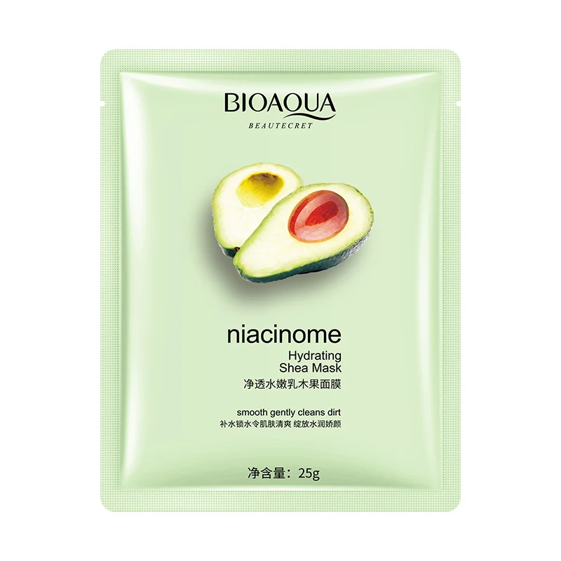 

BIOAQUA private label wholesale anti aging shea butter sheet natural avocado moisturizing facial mask skin care