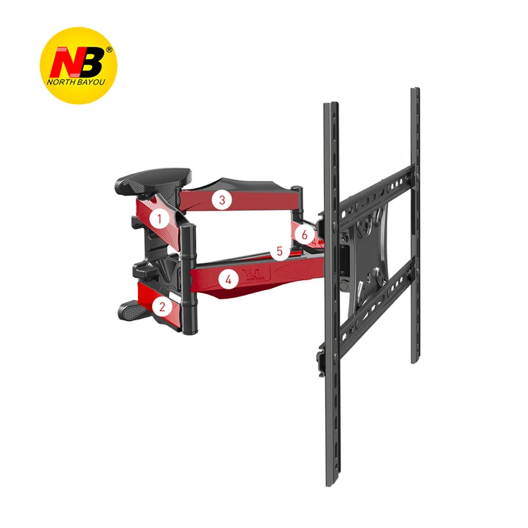 

Wholesale Lcd Led Screen VESA Bracket TV Mount Retractable Steel Arm Supporter Rotation Swivel Tilt TV Wall Mount, Black