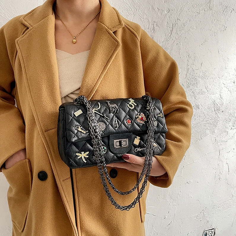

XP1227 Wandering bag diamond chain shoulder messenger bag