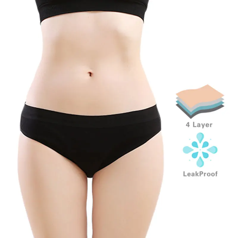 

LEVEL Women Leak Proof Black Underwear Premium Quality High Absorbent Menstrual Period Panty