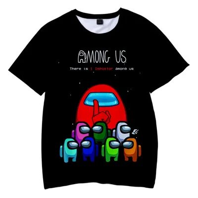

2021 Amazon hot sale new designs 3d printed Among game graphic Tshirt factory wholesale Among us Plus T shirt Custom in stock, Colorful