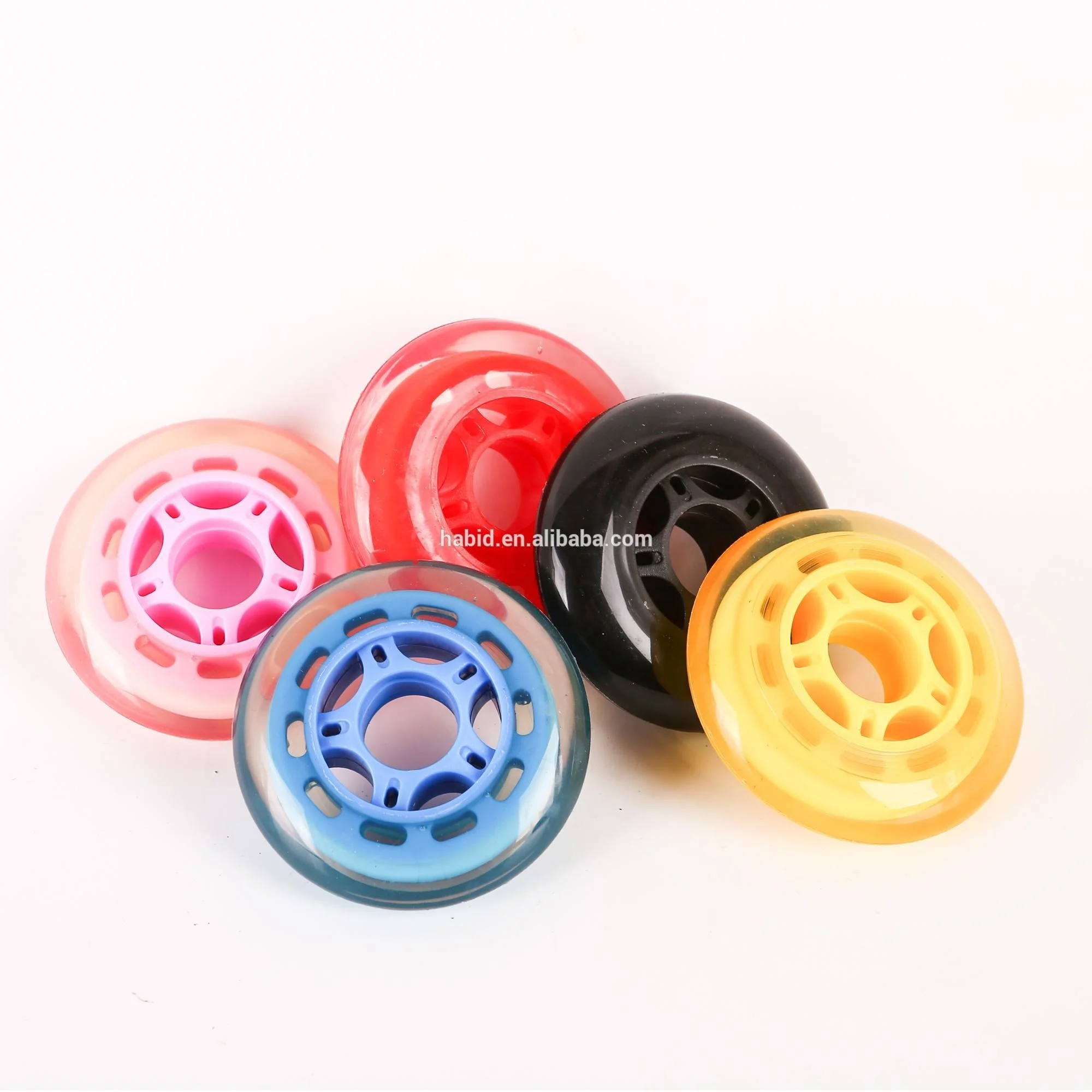 

black kids roller skate wheel 80*24 mm factory price PU stake wheels for speed skate shoes, Red blue, green ,yellow,white, black,as per your demand