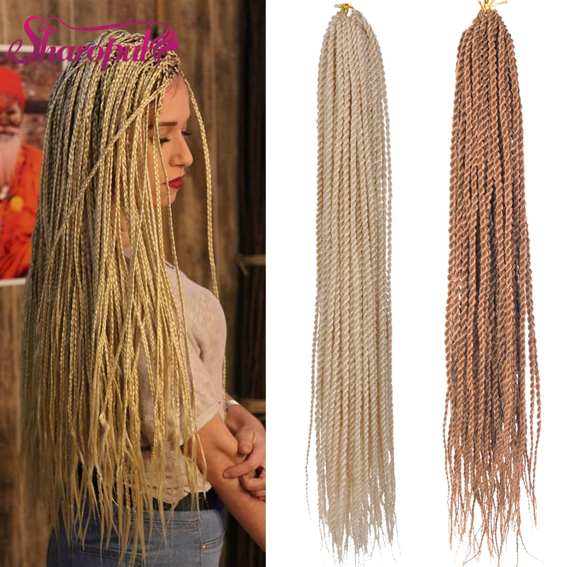 Wholesale for Crochet Braiding Synthetic Hair Extension 22inch Length Machine Double Weft Sharopul Official Store High