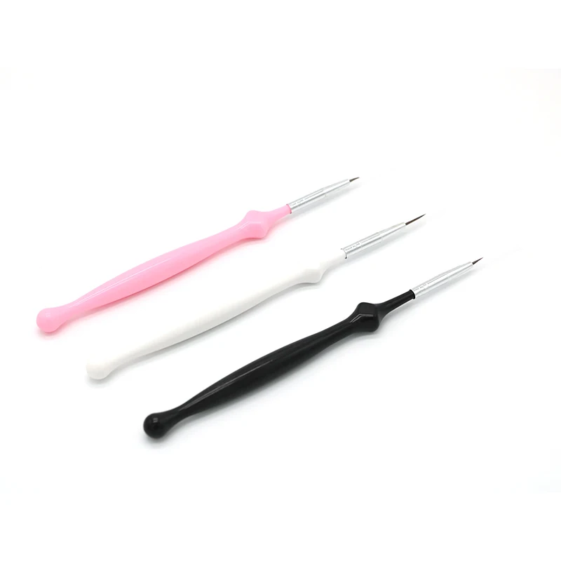 

3PCS New Styles Special Shaped Painted Pen Drawing Pen Drawing Line Pen Small Brush Painting Nail Brush Set, Pictures showed