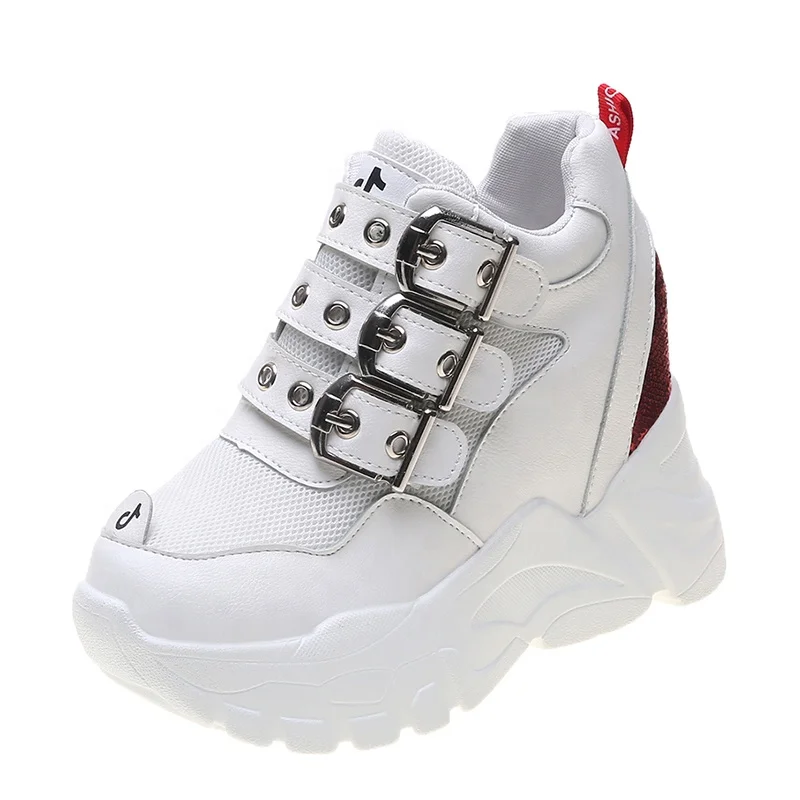 

height increasing insole wedge high heels women casual sport shoes