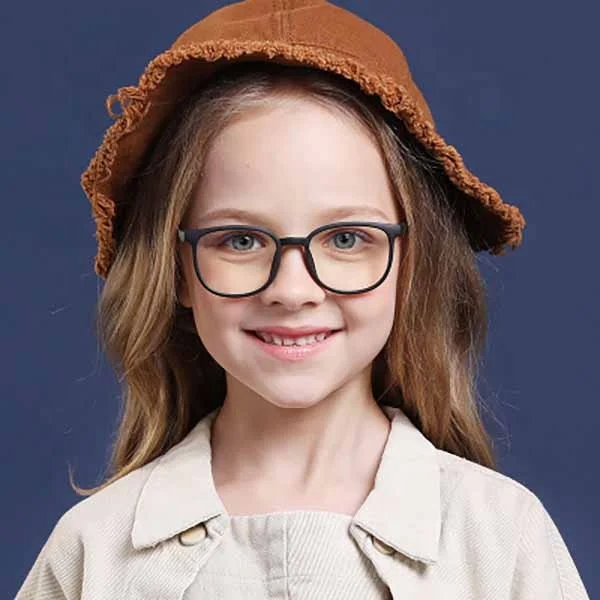 

Light silicone flexible candy color Myopia Optical frame blue light blocking glasses kids children eyeglasses, Same as photo
