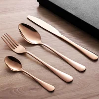 

Amazon OEM logo accepted individual cutlery set stainless steel 24 pcs cuterly set 4 pcs portable cutlery stainless steel