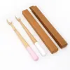2019 New Developed Natural Vegan Round Bamboo Toothbrush Biodegradable Bambu tooth brush zero waste with degradable paint