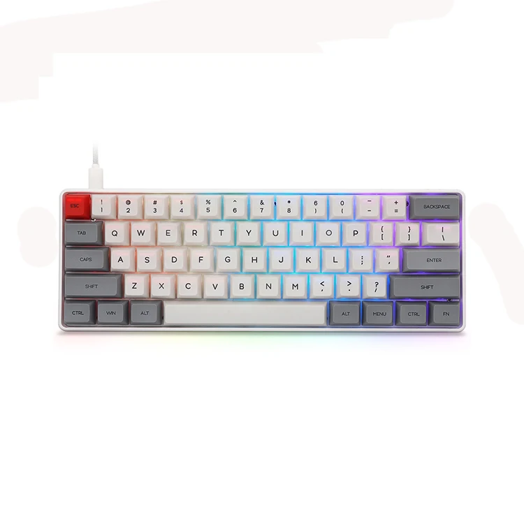 

Compact Design OEM Lighting Switch Wireless Gaming Mechanical Keyboard 60%