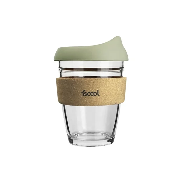 

Hot Sale 16oz Cork Sleeve Custom Mug Reusable Coffee Cup Glass Coffee Mugs, Multicolor