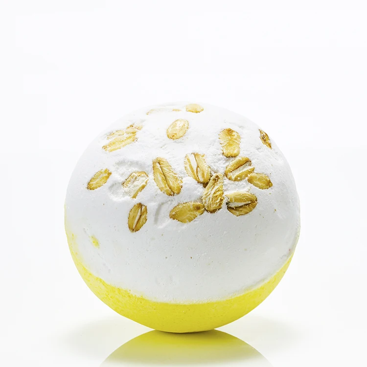 

RTS Vegan Oil Relaxing Fizzers body care bath bombs spa bath luxury dry flower bath bombs, Yellow