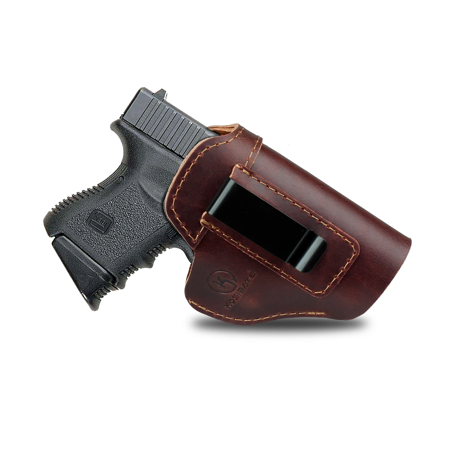 

Custom Leather Glock Gun Holster Soft Iwb Concealed Carry Leather Western Holster For Gun Tactical Genuine Pistol holster, Black brown