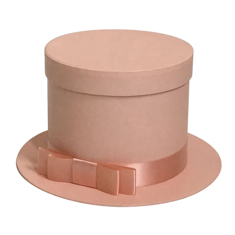 Wholesale hat shape fashion paper flower packaging gift box round flower gift box for birthday festival wedding-1.jpg