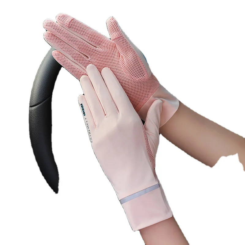 

Cover Casual Elegant Accessory Women Driving Non-slip Ice Silk Hand Protection Sunscreen Breathable Net Cloth Short Type Sleeve