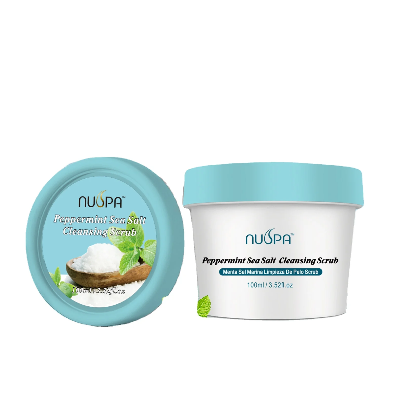 

NUSPA Refreshing Peppermint Sea Salt Hair Wash Scrub Massage Scalp Scrub For Dandruff Itching Hair