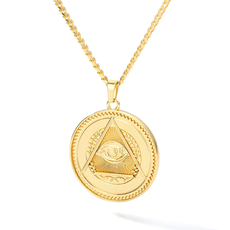 

New Fashion Girl Personalized Gold Plated Pendant Choker Evil Eye Necklace