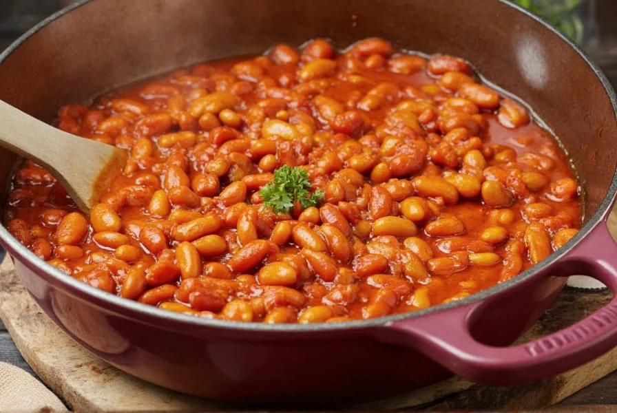 Bowl with meat, beans, and spices