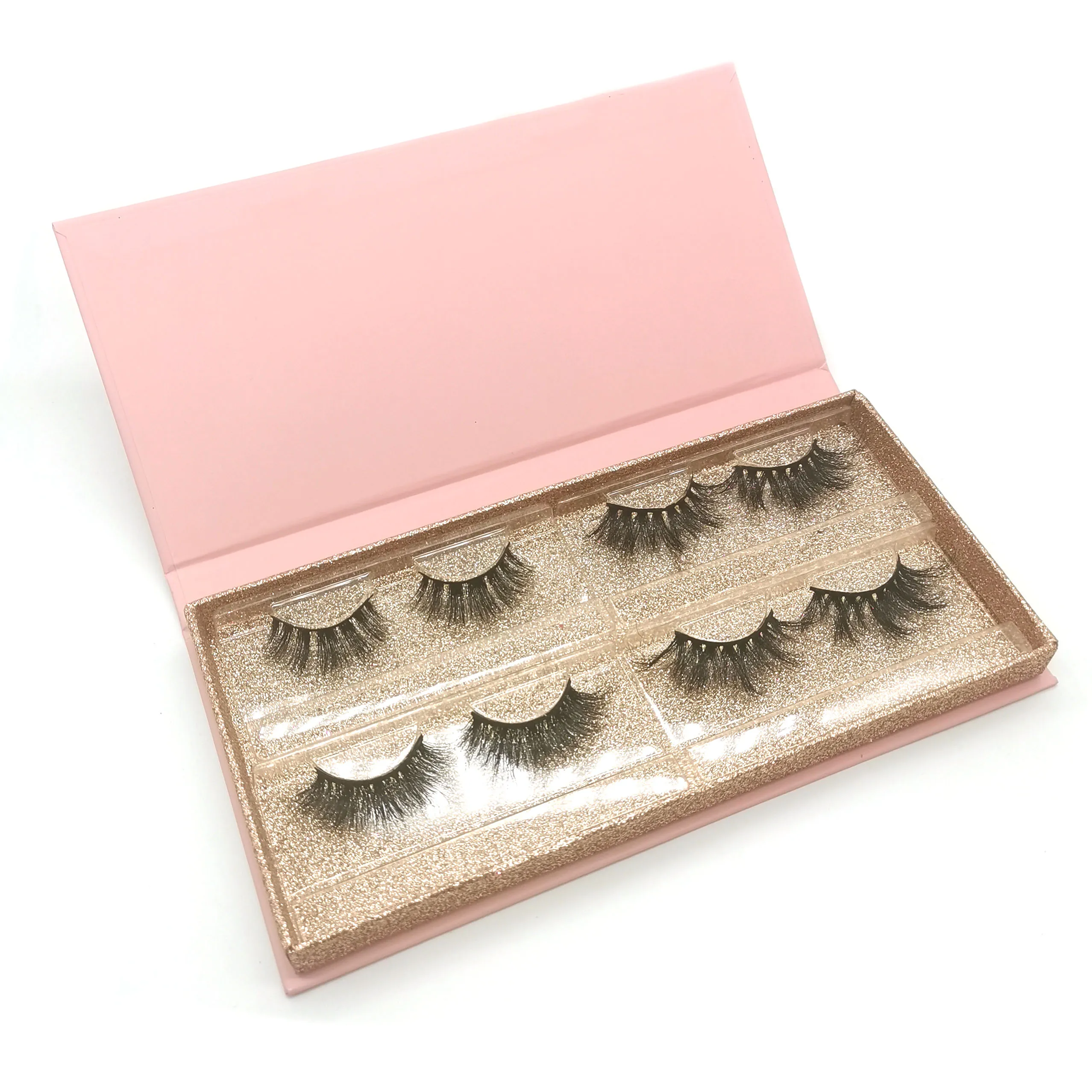 

logo tray private label 4 pairs gold storage empty lash books